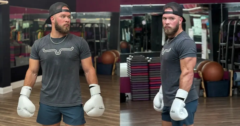 Cameron Delano at the gym