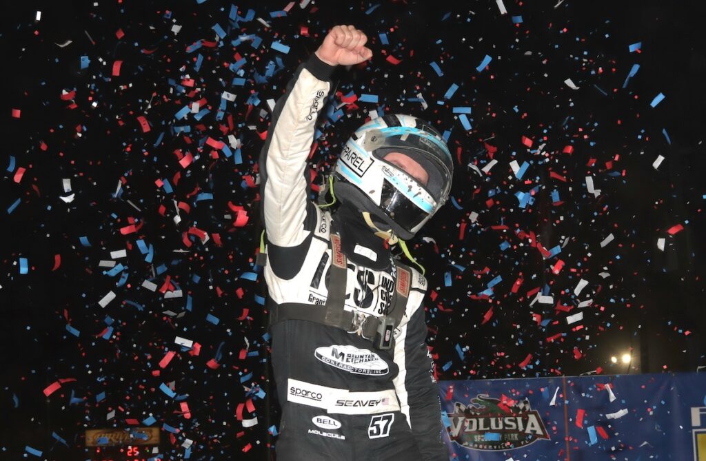 Logan Seavey Breaks 25-lap Volusia Record, Wins USAC Opener