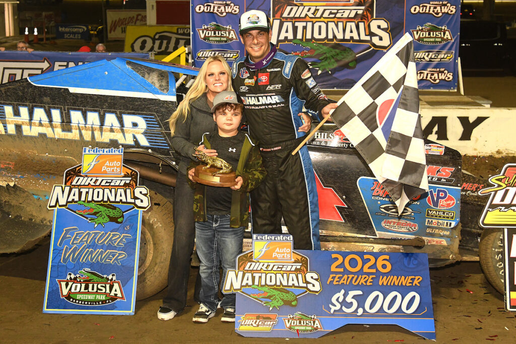 Friesen reclaims lead with outside pass, wins at Volusia