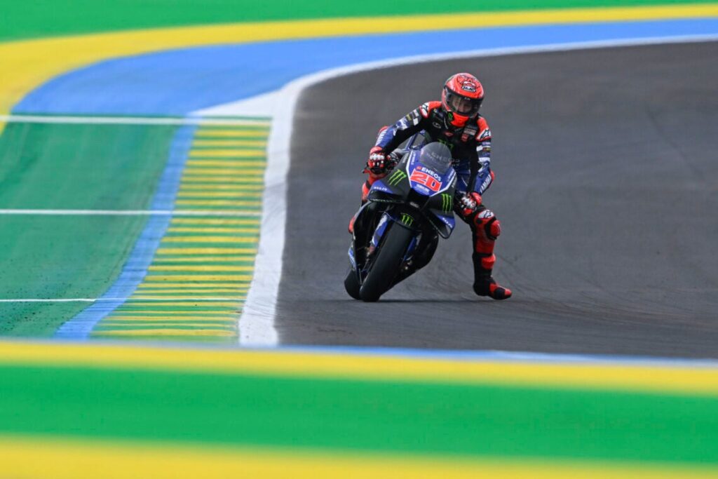 Telemetry shows Márquez 348.3 km/h, Quartararo 336.4 deficit