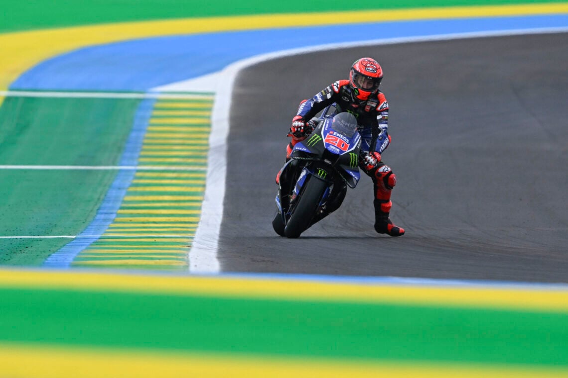 Telemetry shows Márquez 348.3 km/h, Quartararo 336.4 deficit