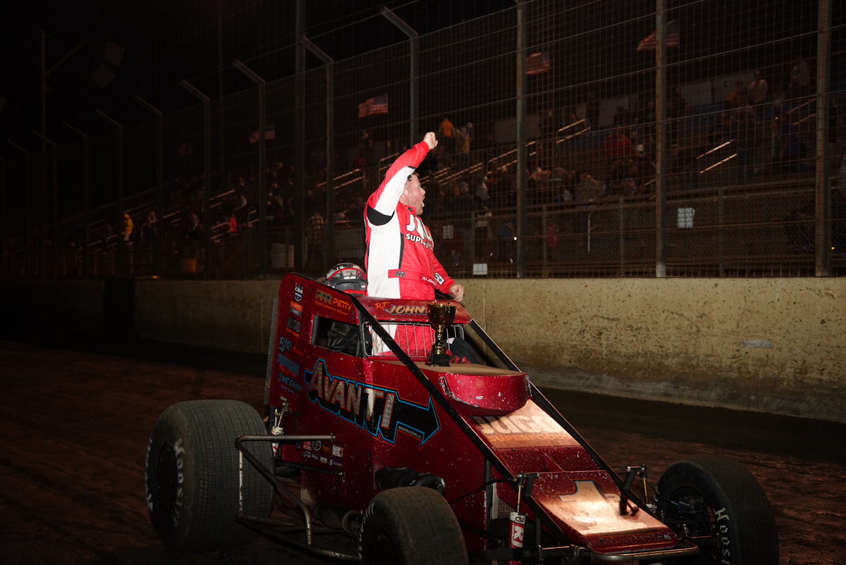 Johnson uses low groove to win Perris in Petty Performance No. 1P