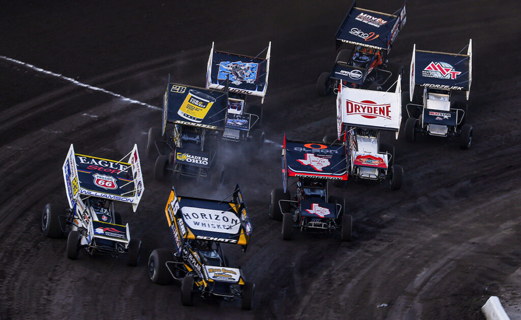 World of Outlaws North Dakota swing tests title as Gravel leads