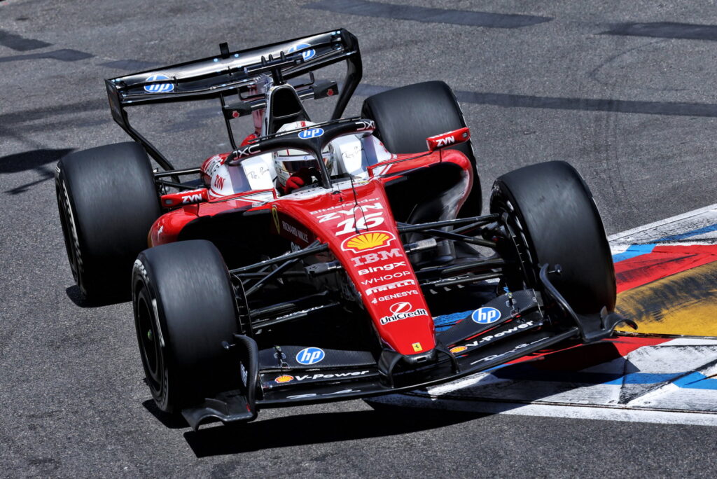 Leclerc leads Ferrari 1-2 in crash-hit Monaco FP1
