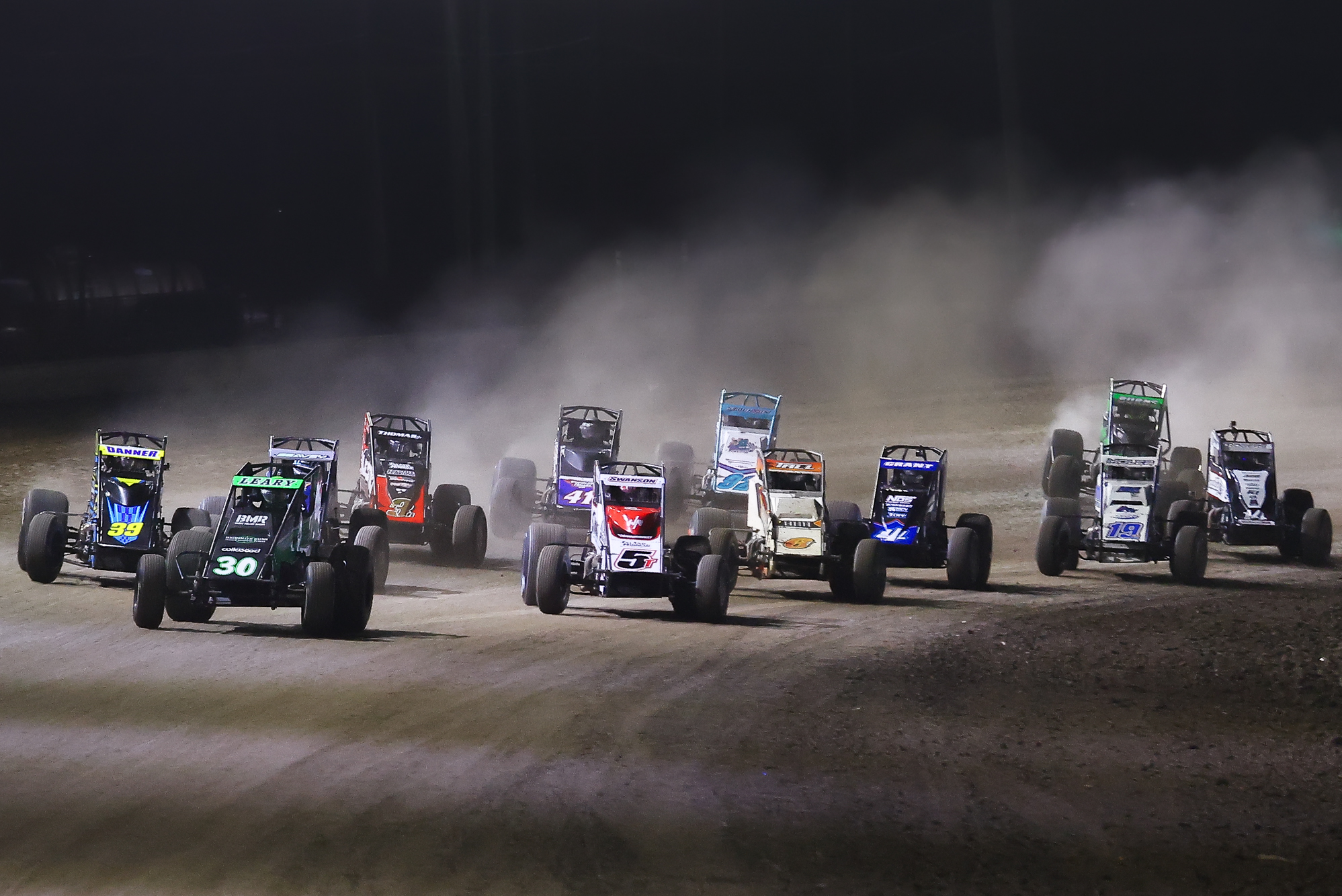 Karter Sarff Wins First USAC Midget Feature at Paragon