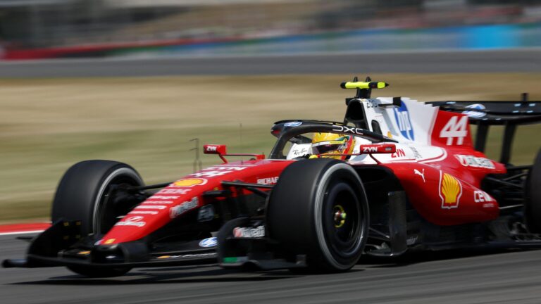 Home crowd cheers as Hamilton tops British GP practice
