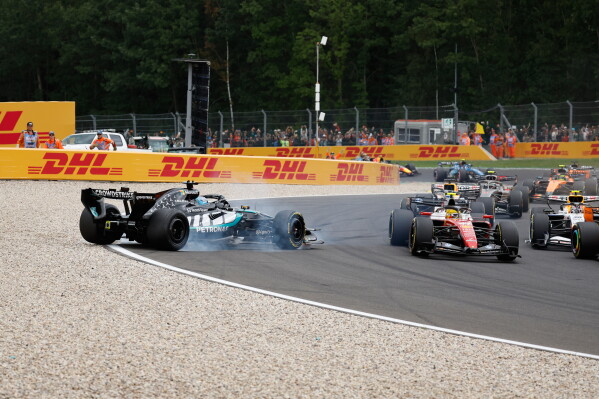 Stewards blame Hamilton for first-lap Mercedes crash