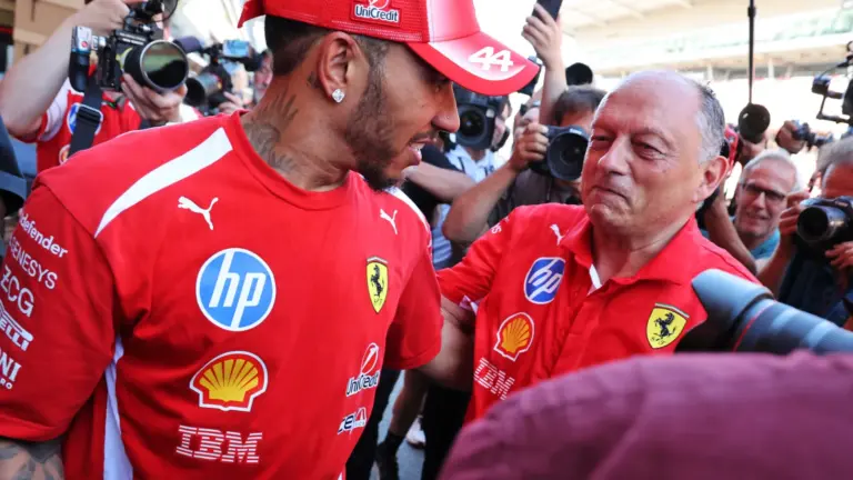 Hamilton urges Ferrari to chase Mercedes in title push