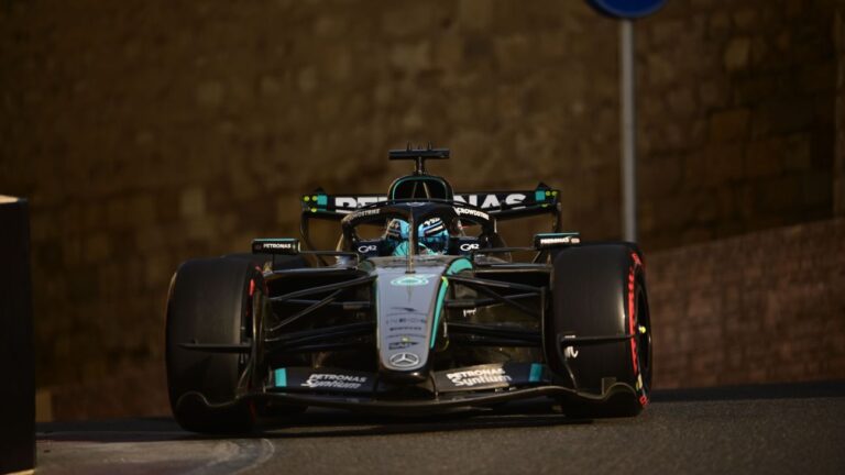 Russell laps 0.837s clear to seize Azerbaijan pole