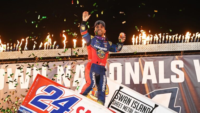 Rico Abreu charges from fourth to win 4-Crown finale