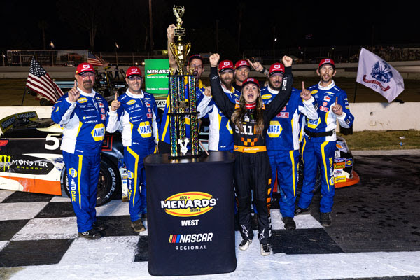 Hailie Deegan wins ARCA West at Madera in overtime