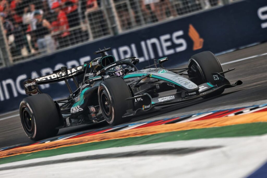 George Russell fastest in Singapore GP practice 1