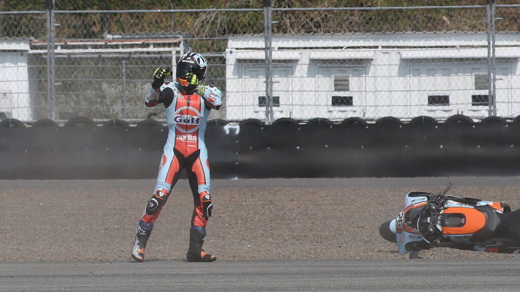 Raul Fernandez says Marco Bezzecchi pushed him off kerb in Mandalika sprint crash